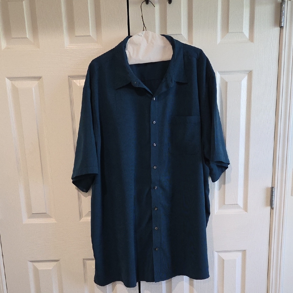 Harbor Bay Striped Blue Shirt Size 4XLT